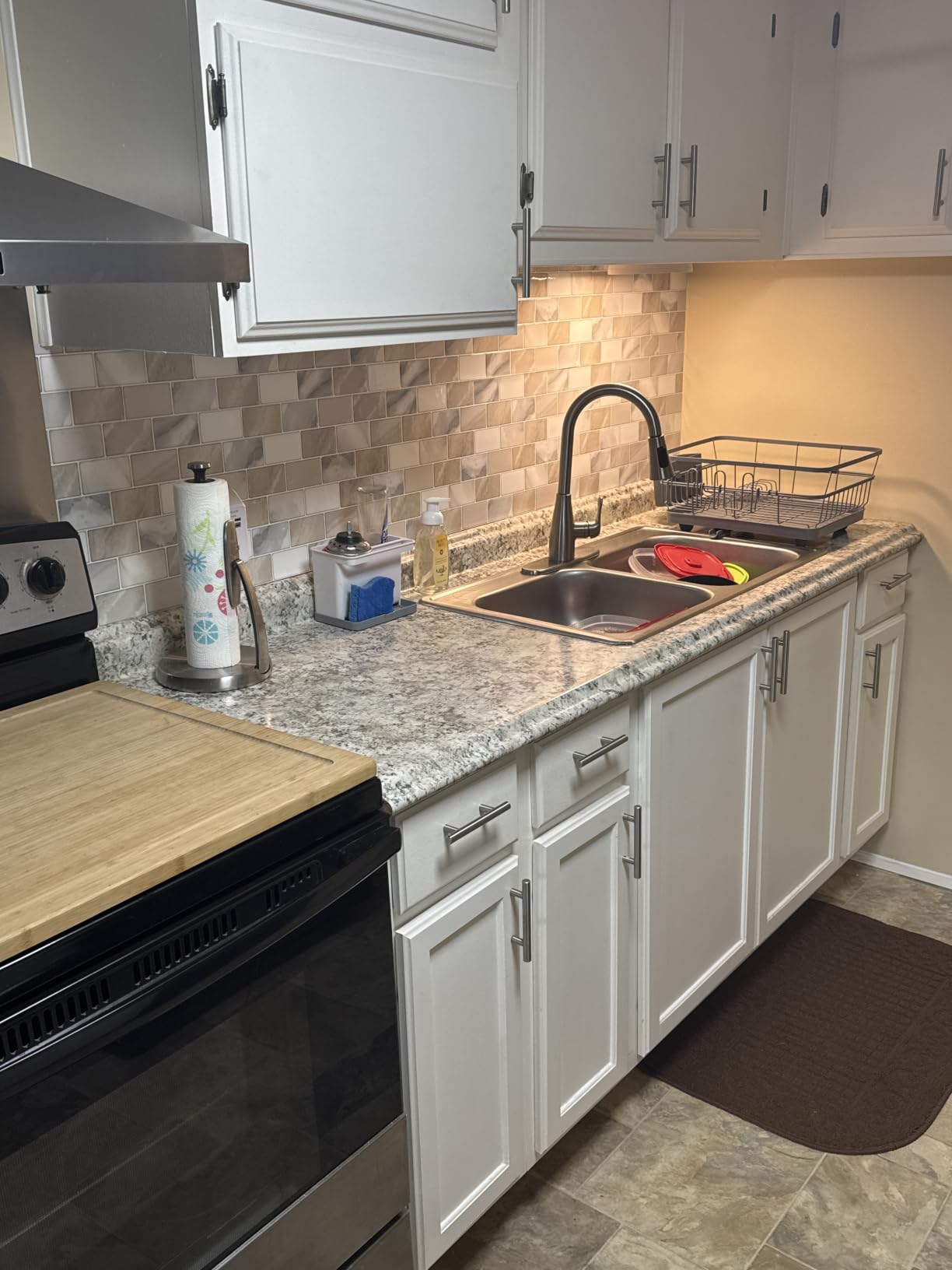 Art3d 10-Pack Subway Tiles Peel and Stick Backsplash, White, 12 x 12 Inch Thickened Design customer photo 2