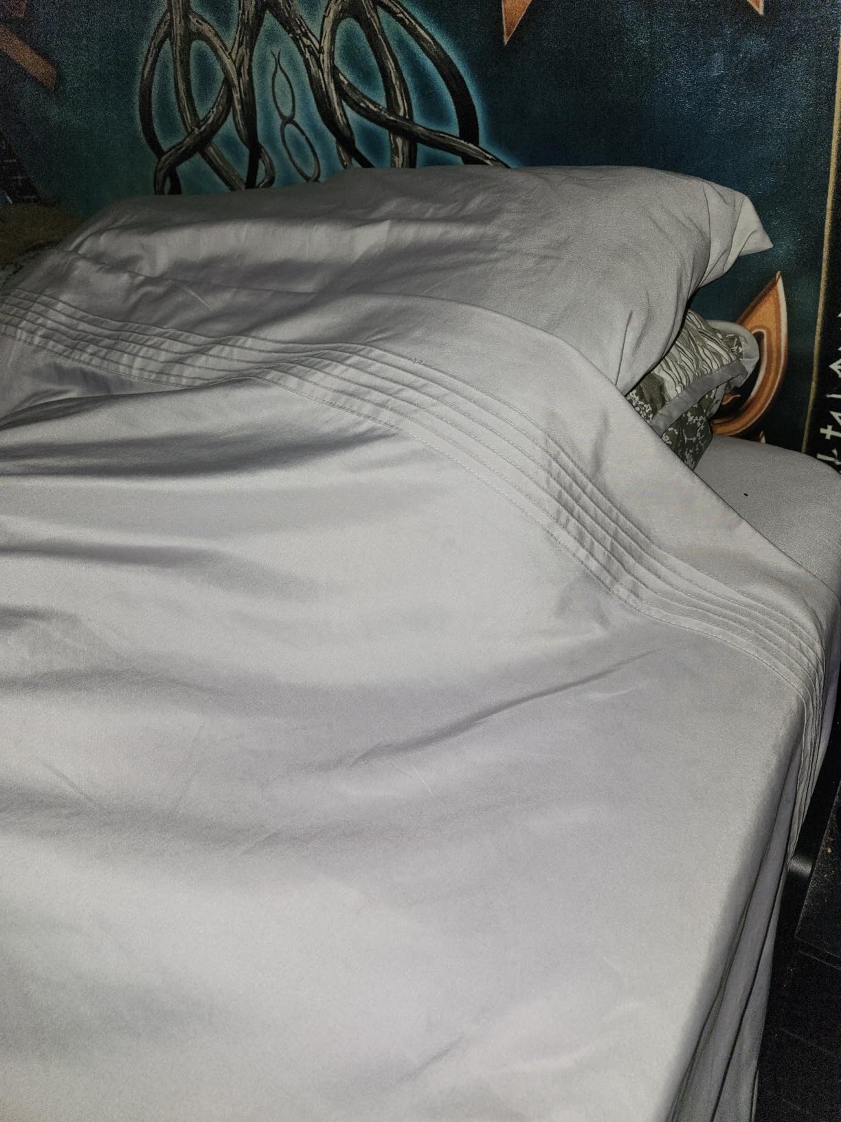 Bedsure Deep Pocket Queen Sheets Set - Fits Mattresses Up to 21 Inches Thick - 4 Piece GentleSoft Bed Sheets, Moisture Wicking, Soft & Cooling Bedsheet & Pillowcases, Easy & Secure Fit, Light Grey customer photo 1