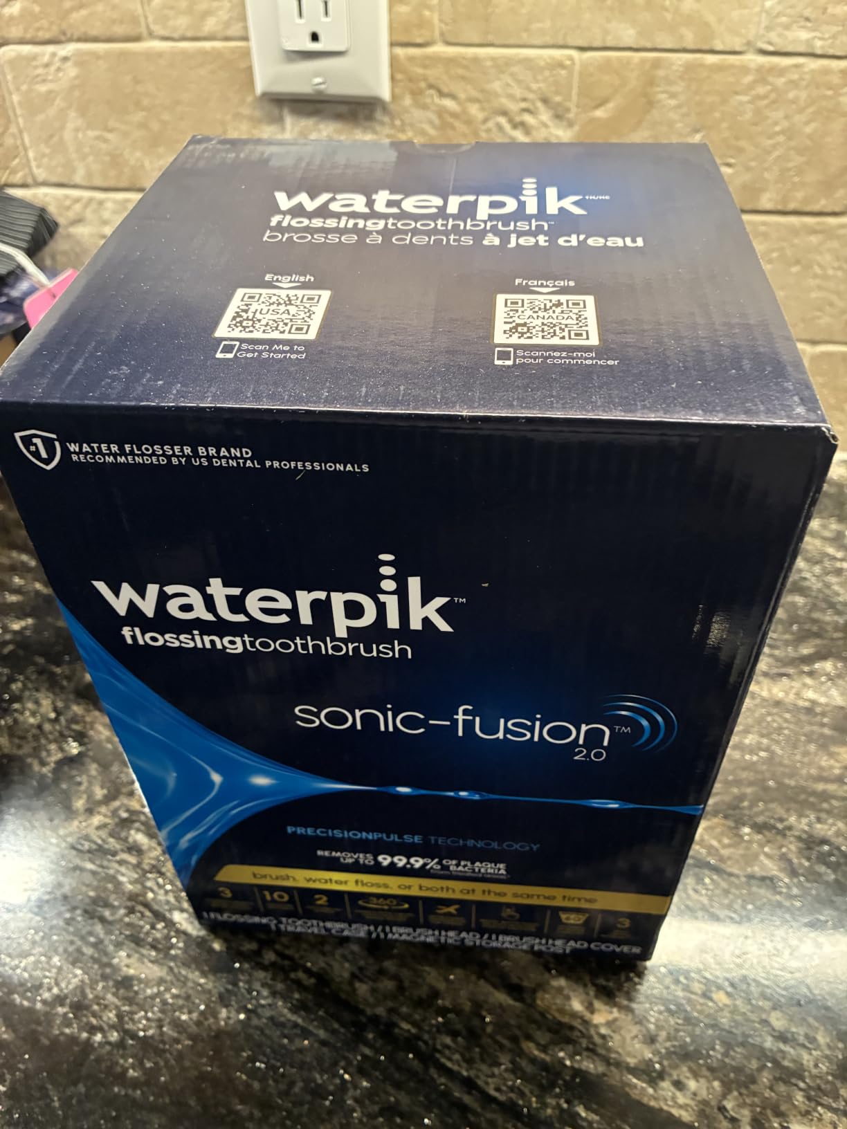 Waterpik Sonic-Fusion 2.0 Professional Flossing Electric Toothbrush with Water Flosser Combo Two In One, For Daily Gum Care and Cleaning Teeth, Braces, Implants, White SF-04CD010-1 customer photo 1