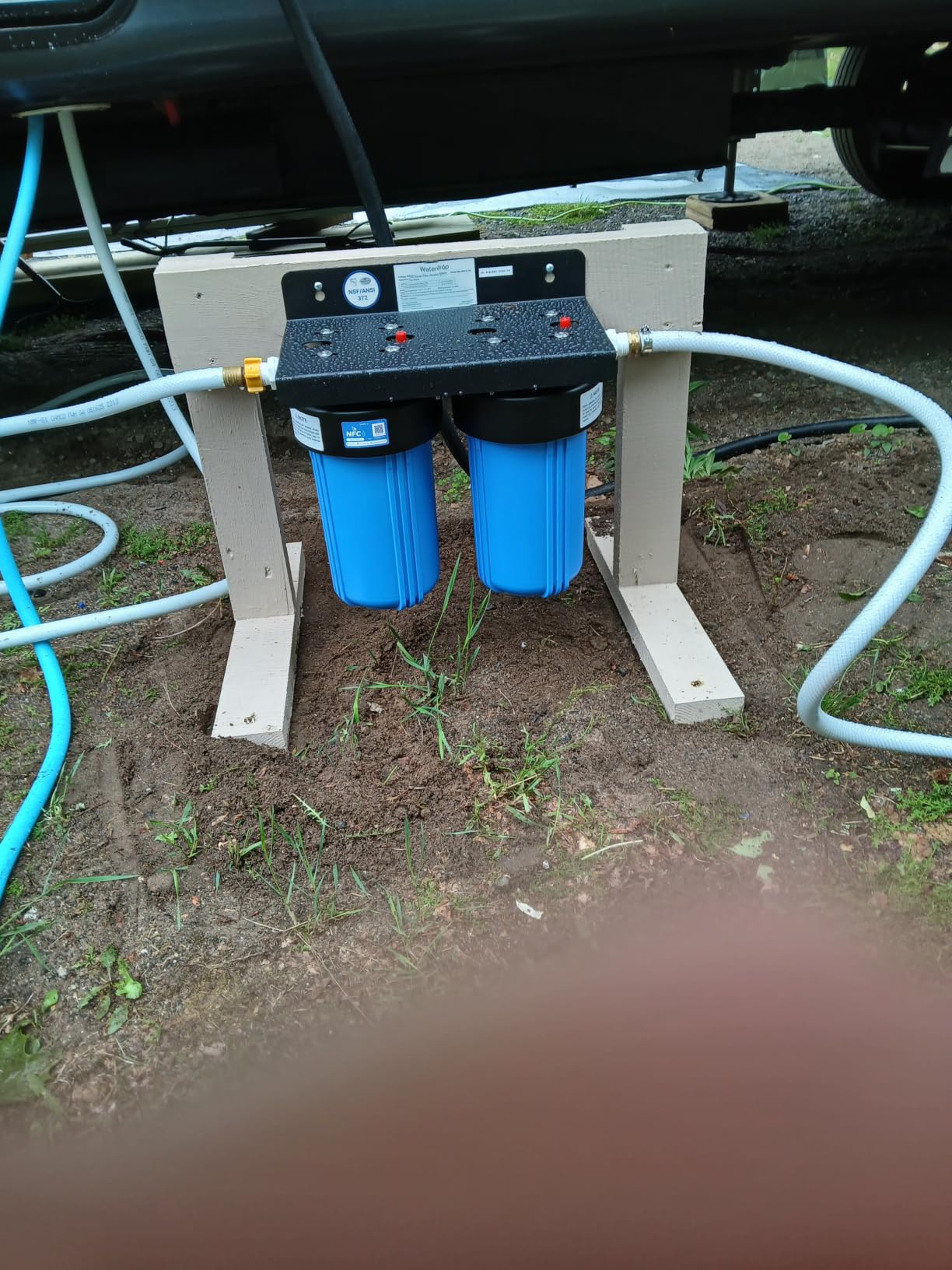 Waterdrop WHF21-PG 2-Stage Whole House Water Filter System, Highly Reduces Lead, Chlorine, Odor and Taste, 5-Stage Filtration, with Carbon Filter and Sediment Filter, 5 Micron, 1