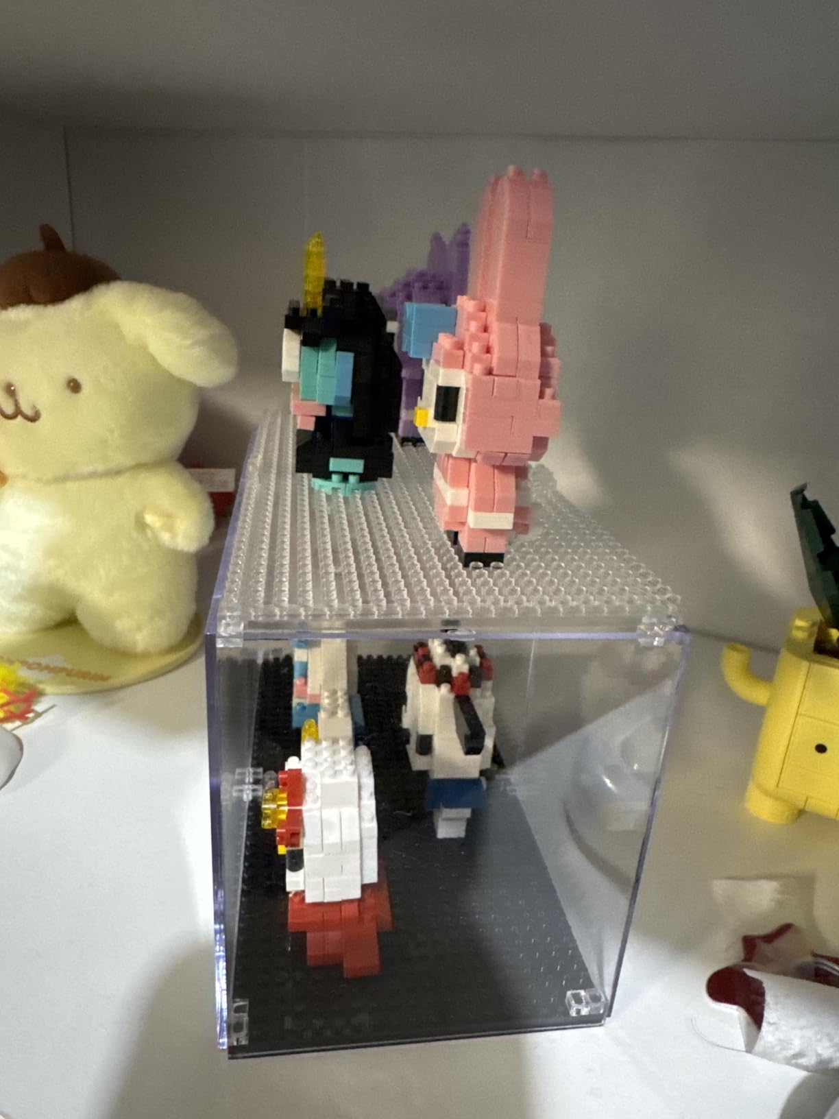 Acrylic Display Case for Figures Dustproof, Clear Display Box with Building Base, Collection Bricks Storage Blocks Aciton Figure Showcase(Black) | Acrylic, Dustproof, 3 Removable Tiered Steps, Holds 35 Minifigures, Desk Display, Gift for Collectors, Black customer photo 2