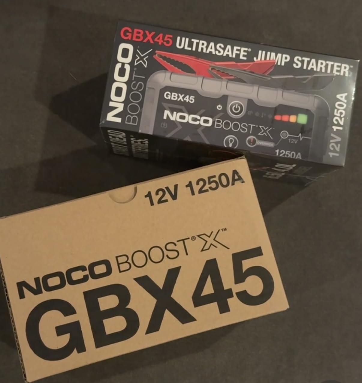 NOCO Boost X GBX45: 1250A UltraSafe Jump Starter - 12V Lithium Battery Booster Pack, Portable Jump Box, Power Bank & Jumper Cables - for 6.5L Gas and 4.0L Diesel Engines | Spark-Proof & Reverse Polarity Protection, For Car, Truck, Motorcycle, SUV, Boat, ATV, RV, up to 6.5L Gas & 4.0L Diesel customer photo 1