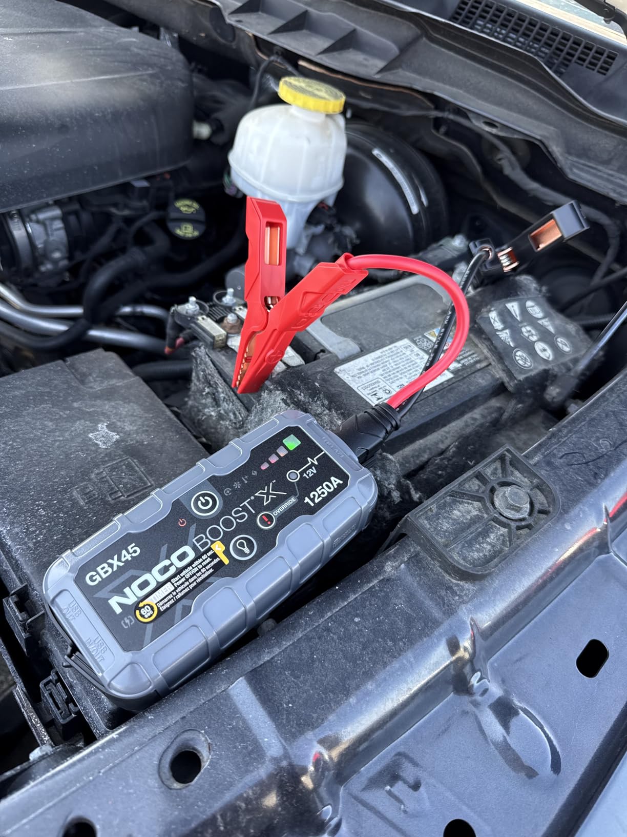 NOCO Boost X GBX45: 1250A UltraSafe Jump Starter - 12V Lithium Battery Booster Pack, Portable Jump Box, Power Bank & Jumper Cables - for 6.5L Gas and 4.0L Diesel Engines | Spark-Proof & Reverse Polarity Protection, For Car, Truck, Motorcycle, SUV, Boat, ATV, RV, up to 6.5L Gas & 4.0L Diesel customer photo 2