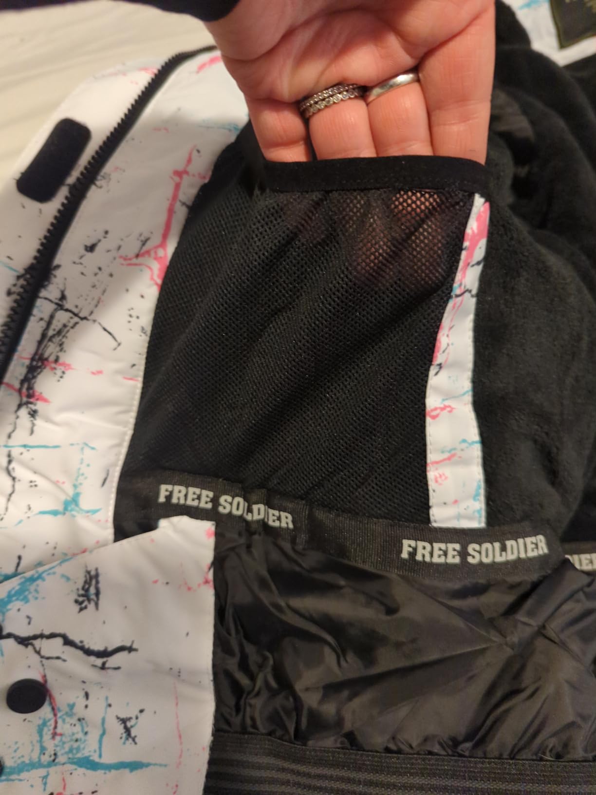 FREE SOLDIER Women's Waterproof Ski Snow Jacket Fleece Lined Warm Winter Rain Jacket with Hood Fully Taped Seams customer photo 2