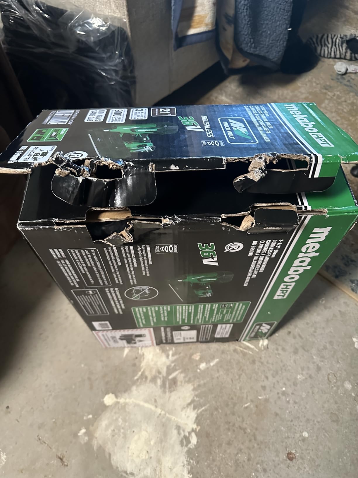 Metabo HPT Cordless Framing Nailer, 36V MultiVolt, NR3690DR, 21 Degree Plastic Strip, 2.5Ah Battery Included, Complete Kit customer photo 1