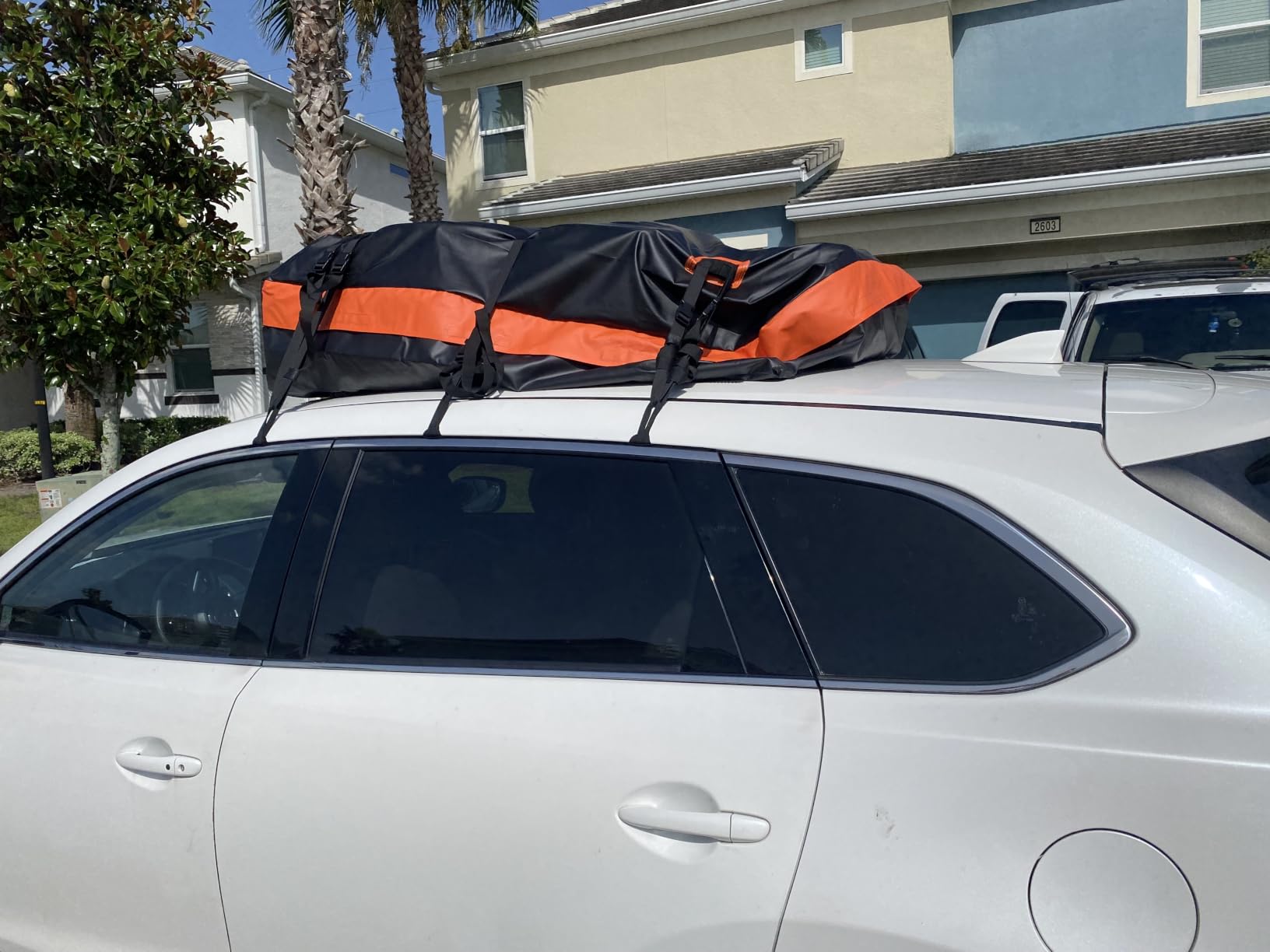 Car Rooftop Cargo Carrier Bag, 21 Cubic Feet 100% Waterproof Heavy Duty 840D Car Roof Bag for All Vehicle with/Without Racks customer photo 1