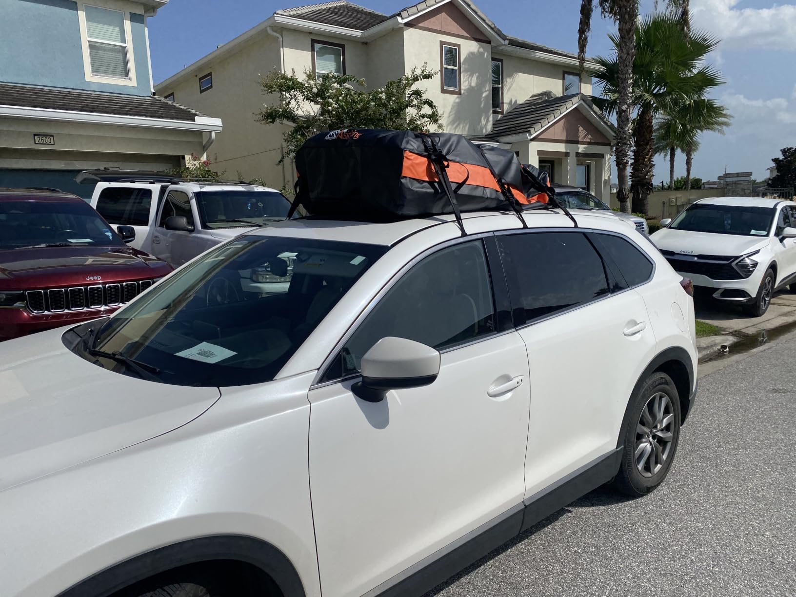 Car Rooftop Cargo Carrier Bag, 21 Cubic Feet 100% Waterproof Heavy Duty 840D Car Roof Bag for All Vehicle with/Without Racks customer photo 2