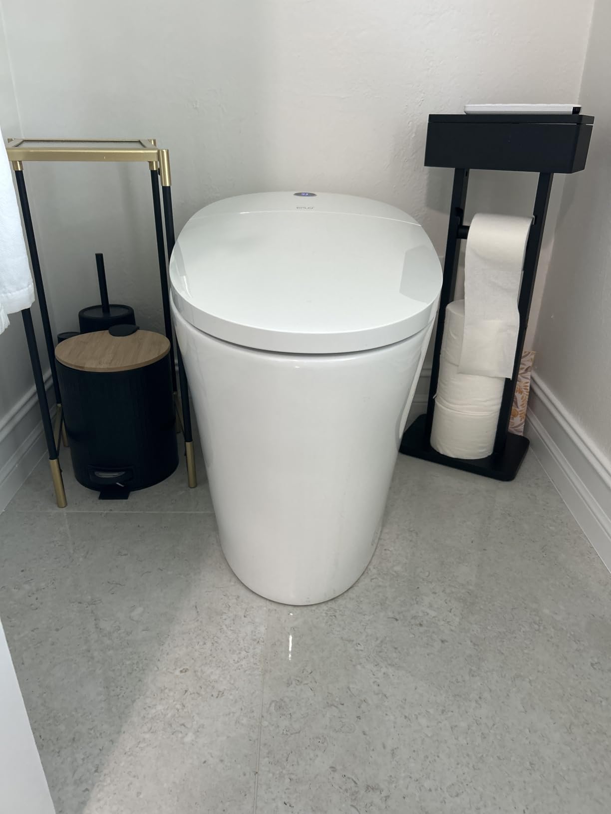 EPLO Smart Toilet, One Piece Bidet for Bathrooms, Modern Elongated Toilet with Multiple Washing, Warm Water, Dual Auto Flush, Foot Sensor Flush, Heated Seat, Electric Tankless Toilets with LED Display E16 customer photo 2