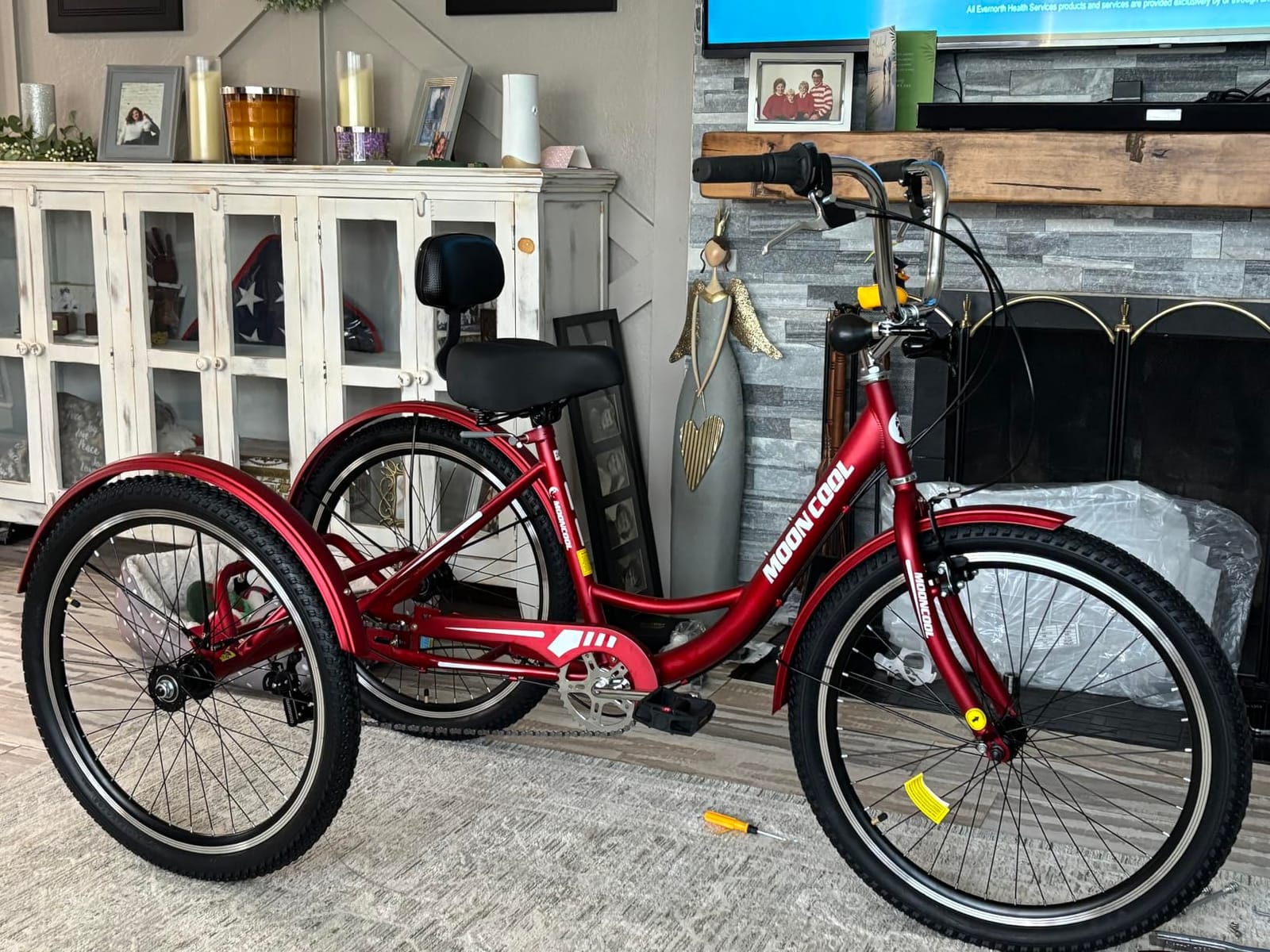 NAIZEA Adult Tricycle, 7 Speed Three Wheel Cruiser Bike | 20/24/26 inch Adult Trikes 3 Wheel Bikes with Large Basket for Seniors, Adults, Women, Men, Multiple Colors customer photo 1