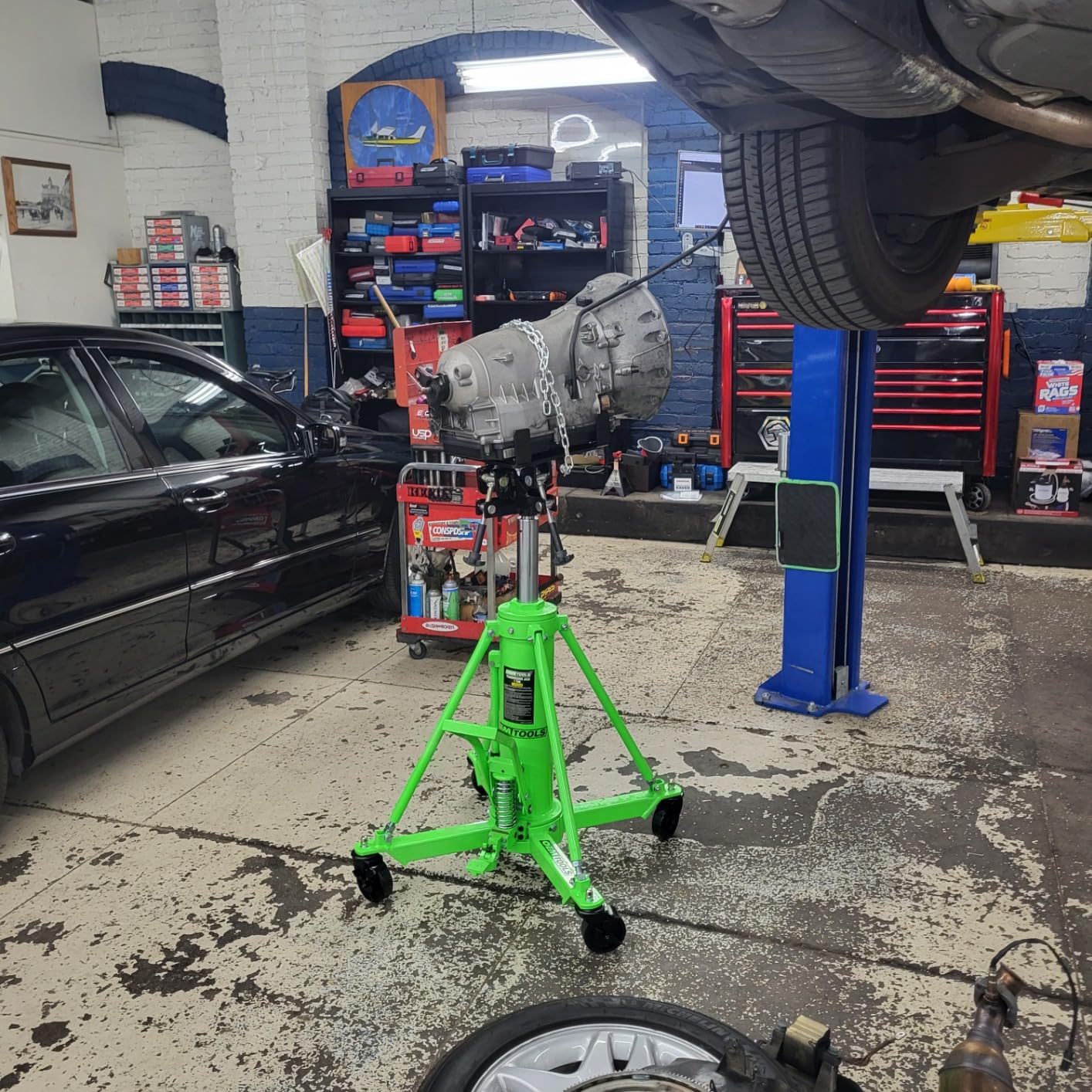 OEMTOOLS 26842 1-Ton Transmission Jack with High Lift 37.5