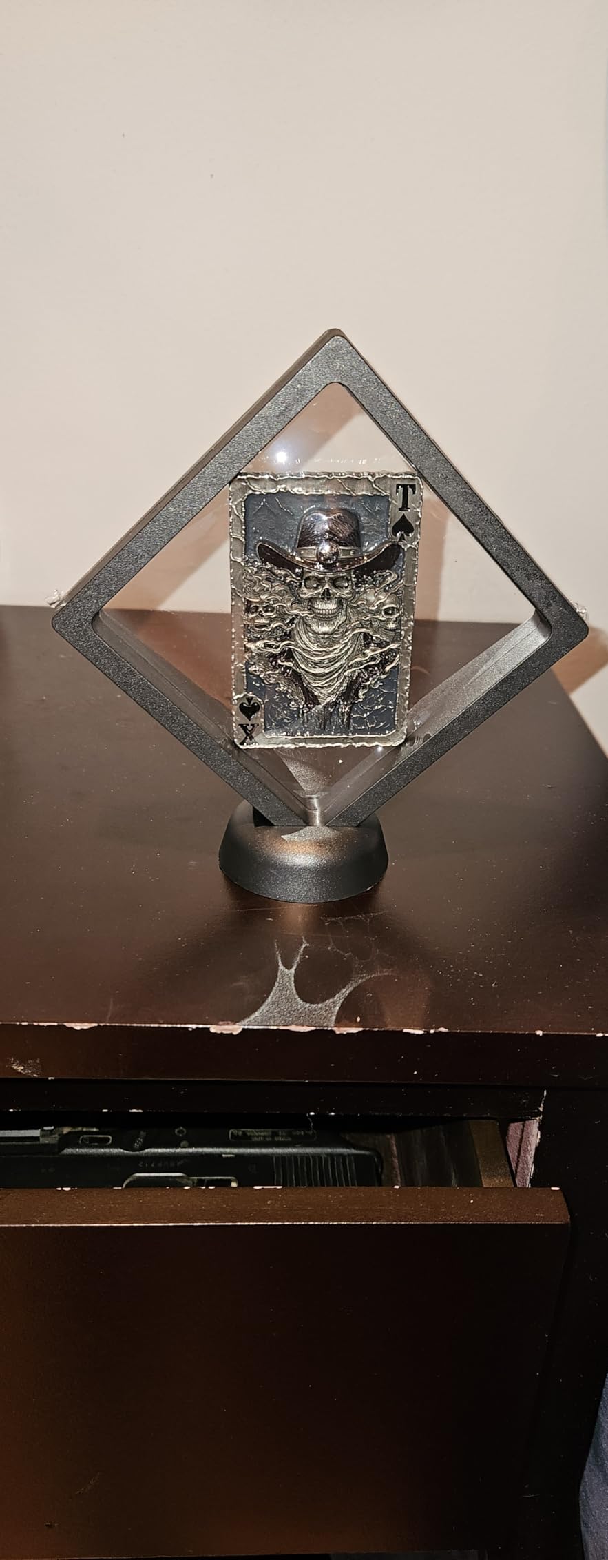 4Pcs Challenge Coin Holder, 3D Floating Frame Display Case with Stand for AA Coin Medallion Military Medal Specimen Jewelry, 2.75x2.75 inches customer photo 2
