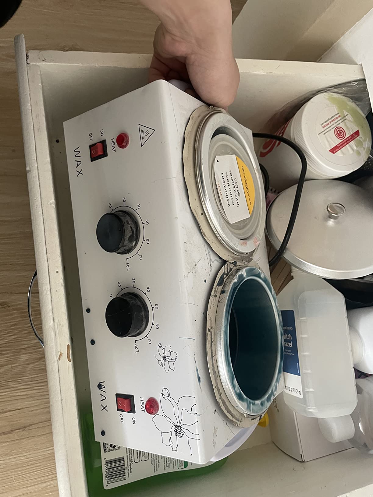 Professional Waxing Kit Wax Warmer Double Pot Wax Heater for Hair Removal customer photo 1