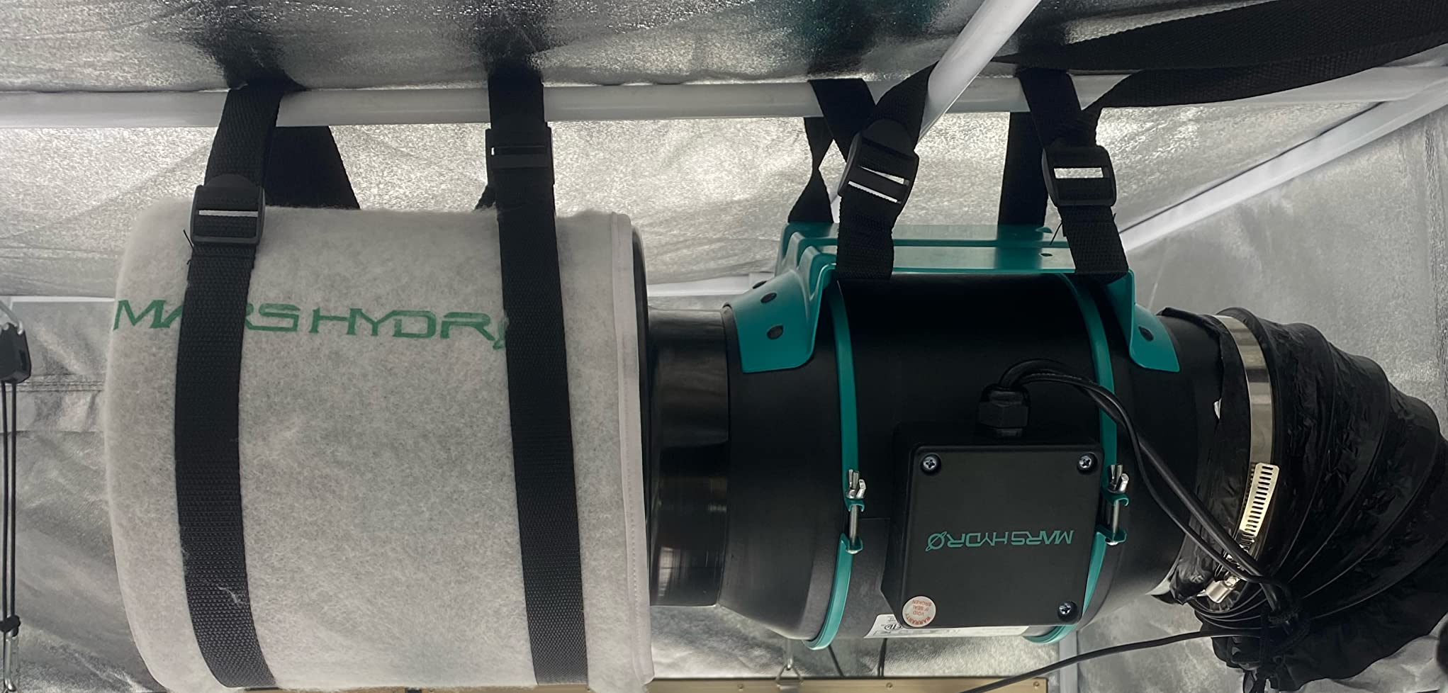 MARS HYDRO 4 Inch Carbon Filter & Pre-Filter for Inline Fan, Grow Tent | Air Filter Odor Control with Australian Virgin Charcoal, Reversible Flange, For Inline Duct/Exhaust Fan customer photo 2