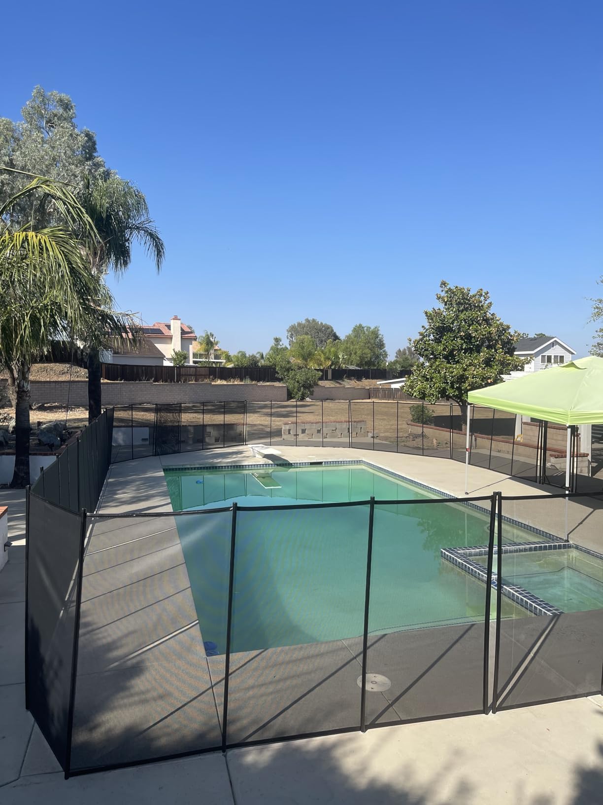 VINGLI Pool Fence 4Ft x 60Ft, Swimming Safety Fencing for Inground Pools | Safety barrier fencing for kids & pets, mesh pool fence prevents accidental access, weather-resistant black fence customer photo 1