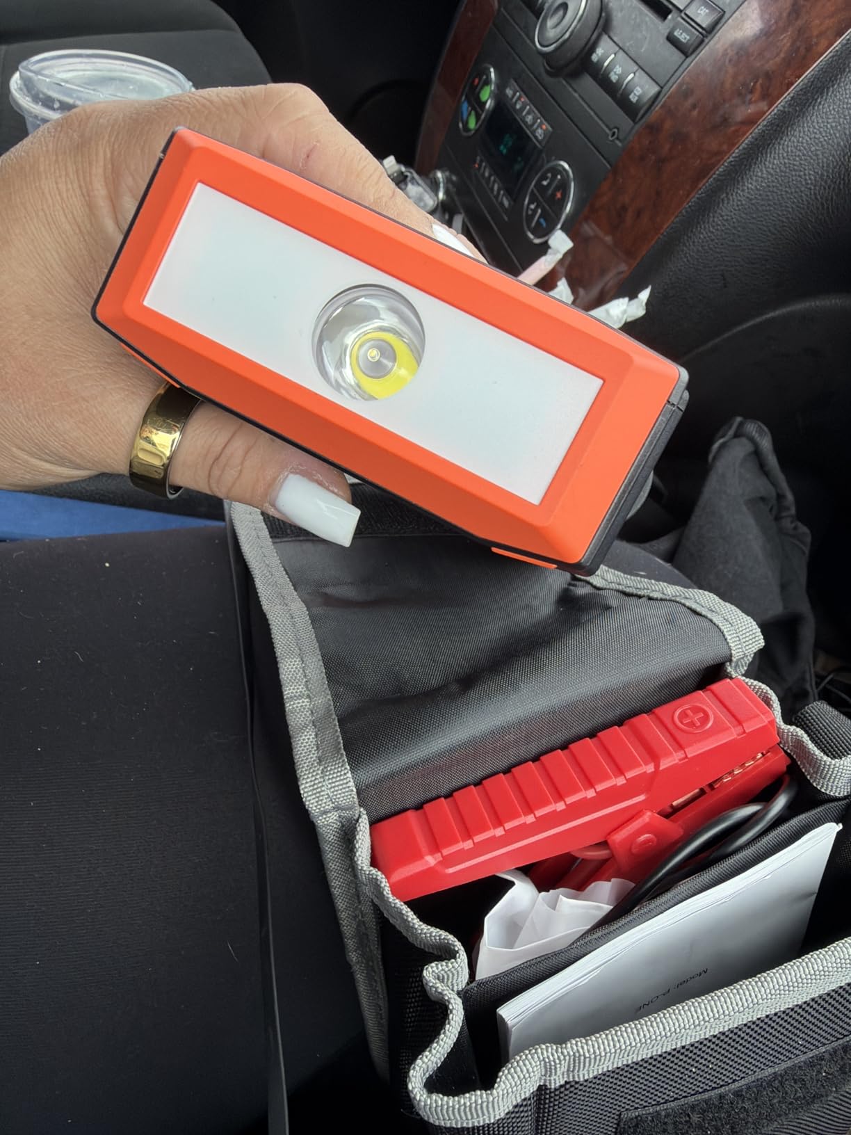 Powrun P-ONE Jump Starter, 2000A Portable Jump Box - Car Jump Starter Battery Pack for up to 8.0L Gas and 6.5L Diesel Engines, 12V Battery Jump Starter with Carry Case (Orange) customer photo 2