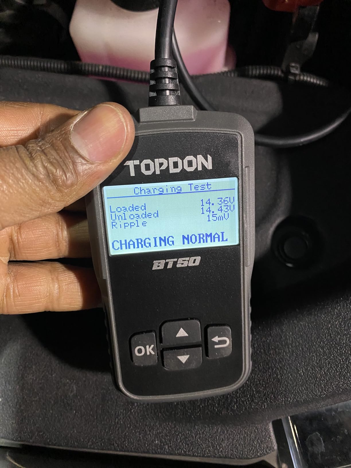 TOPDON BT50 Car Battery Tester, 12V, 100-2000 CCA Load Tester | Digital Battery and Alternator Tester for Cranking and Charging Systems, Auto Analyzer for Cars, Trucks, SUVs and Motorcycles customer photo 2