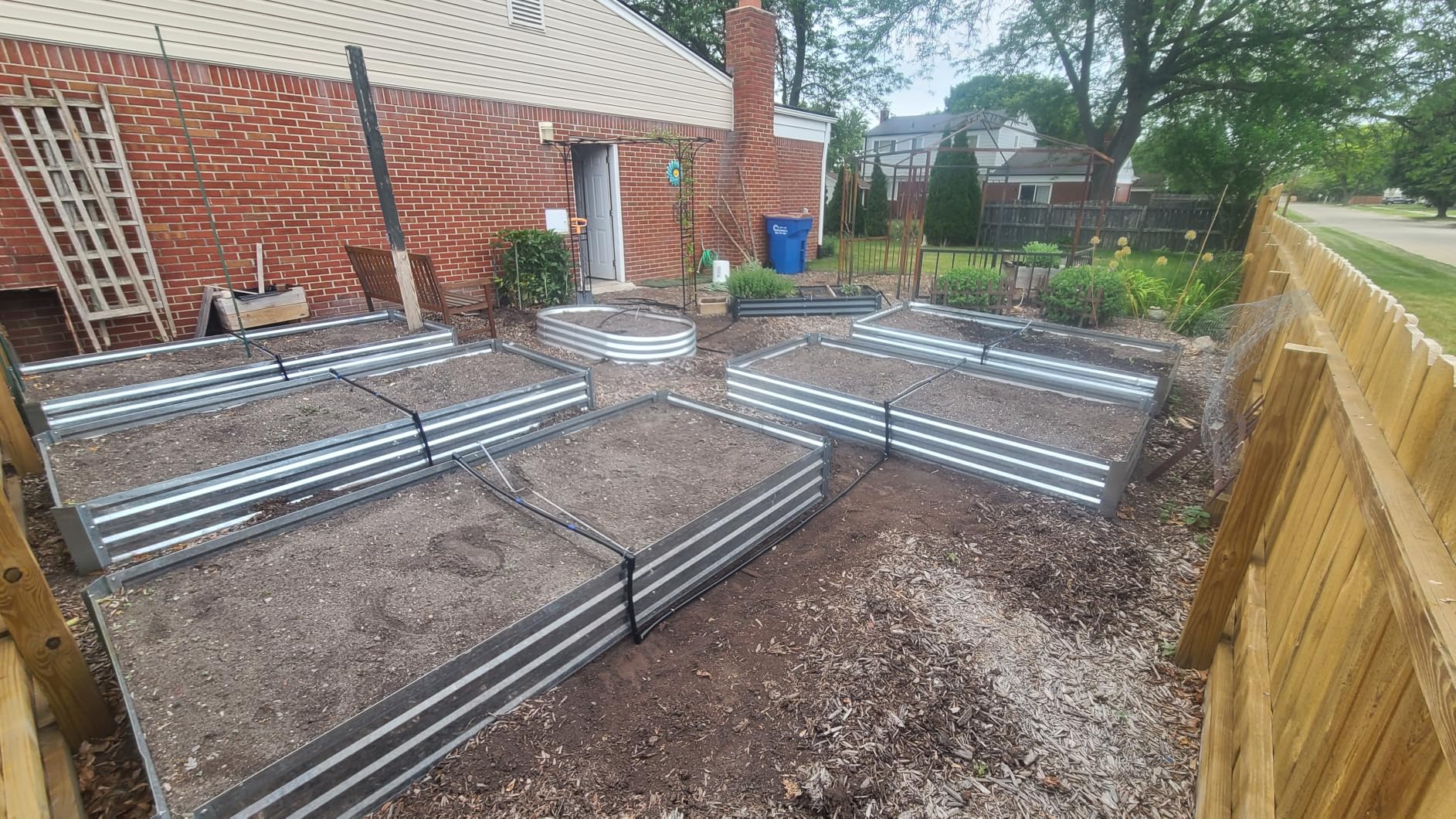 2-Pack Galvanized Raised Garden Bed 8x4x1ft | Above Ground Planter Overlap Panels No-Deform, Anti-Rust, Heavy-Duty Metal Planting Beds for Veggie Herbs Flowers customer photo 1