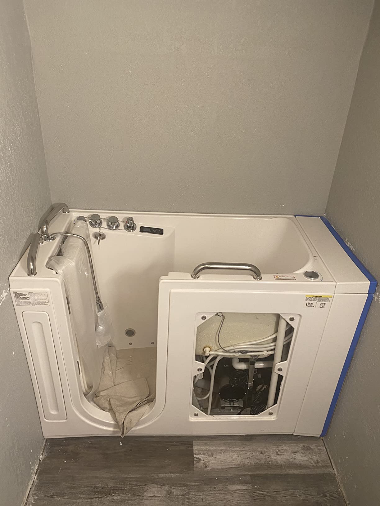 ANZZI Walk In Tub, 27 X 53 In, Left Drain, Air & Whirlpool Jets, 110v | Soothing Hydrotherapy Targeted 10 And 18 Acu Stream Work, Integrated Grab Bars Slip Resistant Flooring customer photo 2