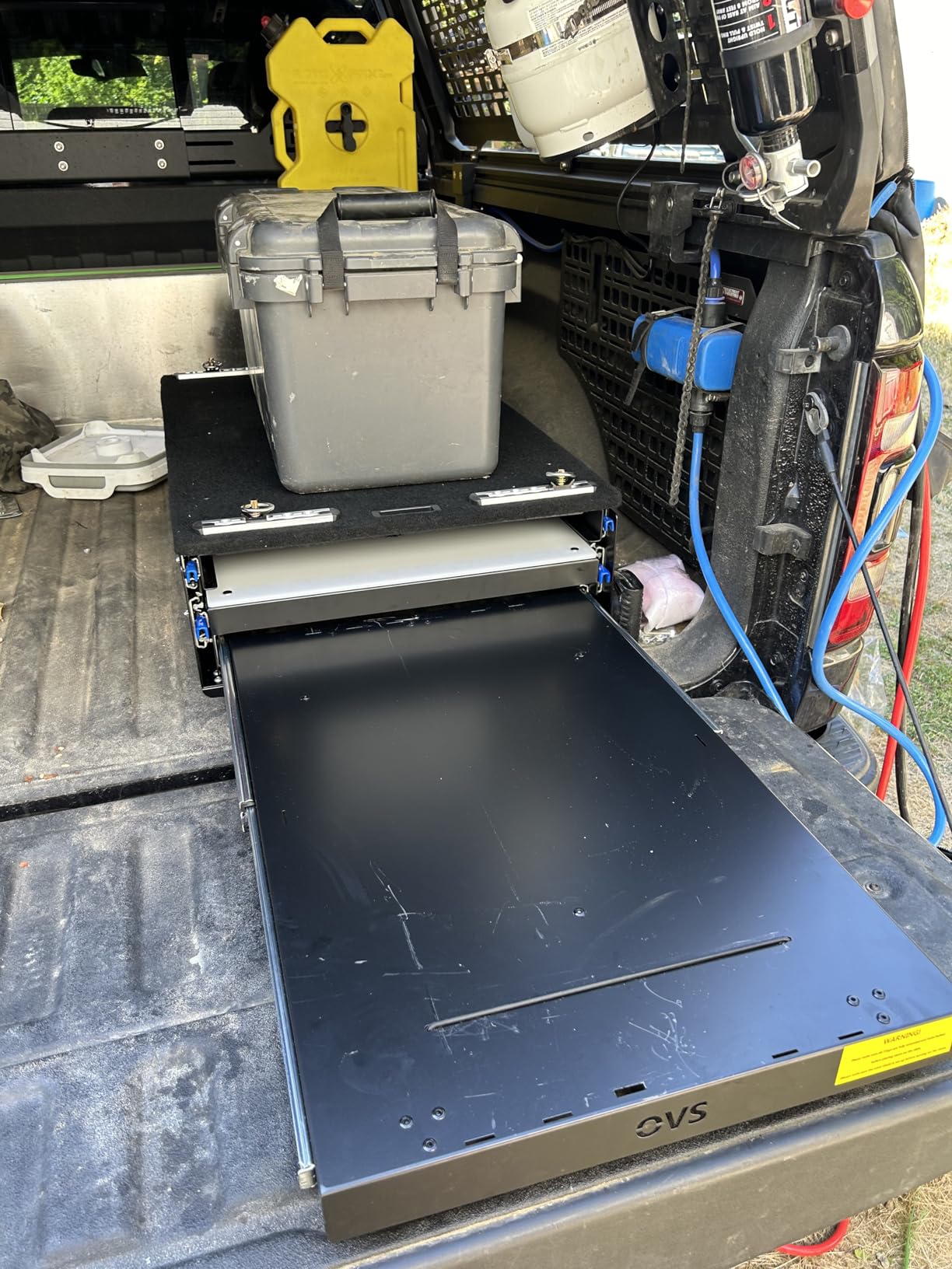 Overland Vehicle Systems Camp Cargo Box Kitchen with Slide Out Sink, Cooking Shelf and Work Station - Aircraft Grade Aluminum with Stainless Steel Hardware - for SUV, Truck, or Trailer customer photo 2