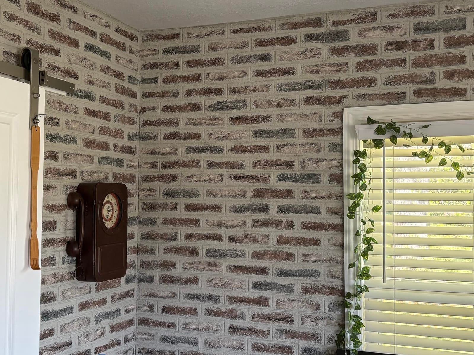 Art3d 20-Pack Durable Faux Brick Peel and Stick 3D Wall Panels, Red Brown | Coverage: 105 Sq. Ft, Waterproof, Oil-Proof, Easy to Wipe, Decorative, Ideal for Bedroom, Kitchen customer photo 1