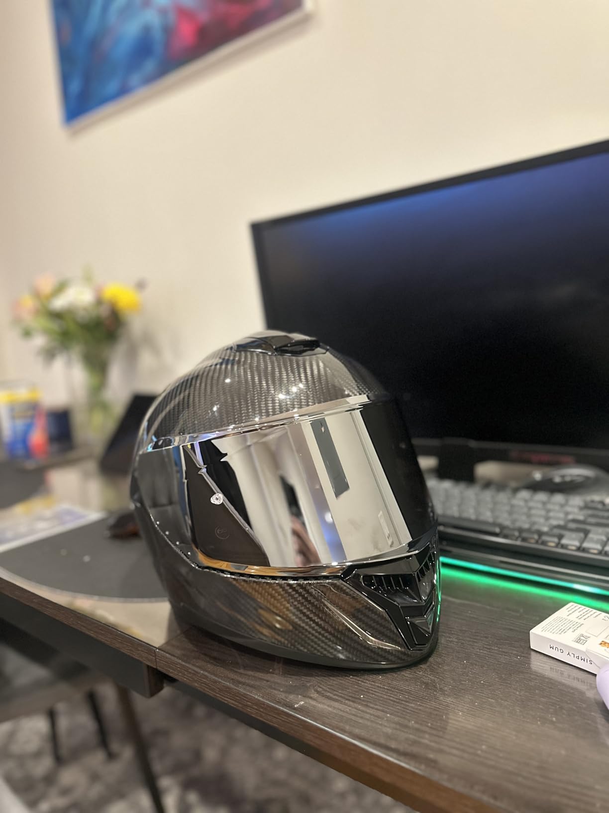 ILM Full Face Dual Visor Motorcycle Helmet with Rear Wing customer photo 2