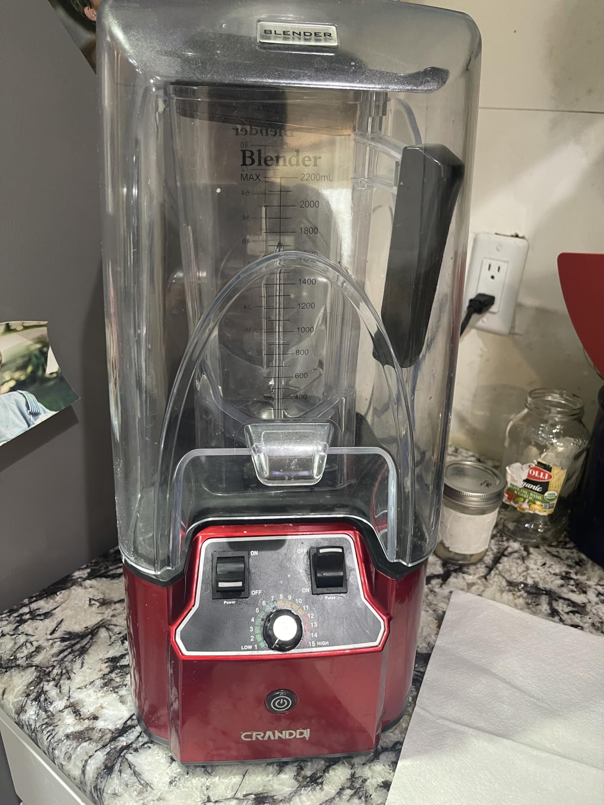 CRANDDI Quiet Commercial Blender, 2200W, 80 oz, Sound Shield, Home & Cafe Use (K90 Grey) customer photo 2