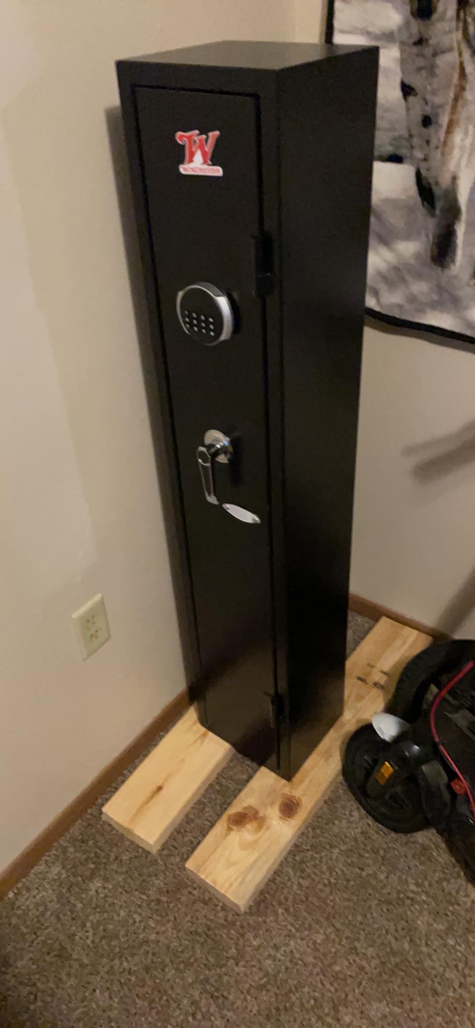 KAER 2-3 Long Gun Safe for Rifles and Pistols,Assembled Rifle Safe for Home | Gun Cabinet for Shotguns,Quick Access,Digital Lock,Removable Rifle Rack,Adjustable Shelves,Sensor Light,Alarm System customer photo 1