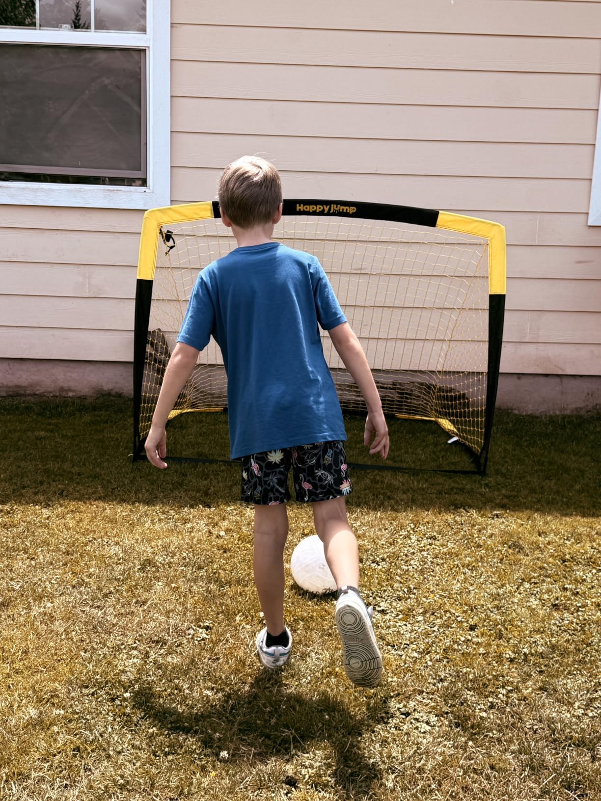Happy Jump 7x5 FT & 5x3.6 FT Portable Soccer Goal for Youth Players Ages 6-14, Large-Frame Design Built for Long-Term Development, Easy Setup for Backyard, Park or School Training customer photo 2