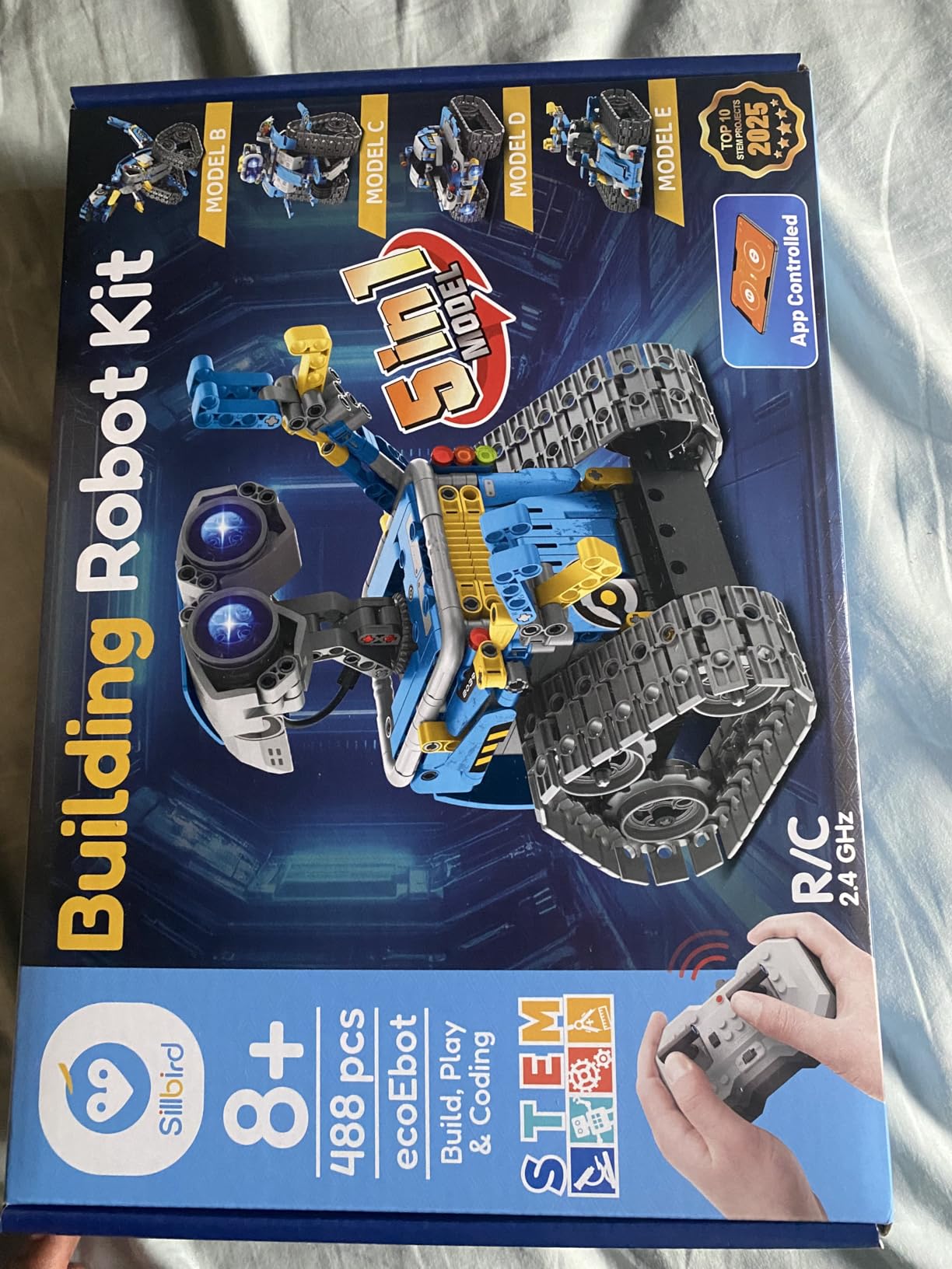 STEM Robot Building Kit with Remote Control Gifts for Boys 8-13 | Coding Robotic Set, Educational Birthday Gifts, App-Controlled, Buildable 5in1 Models, Rechargeable Toys for Kids, 488 Pieces customer photo 1