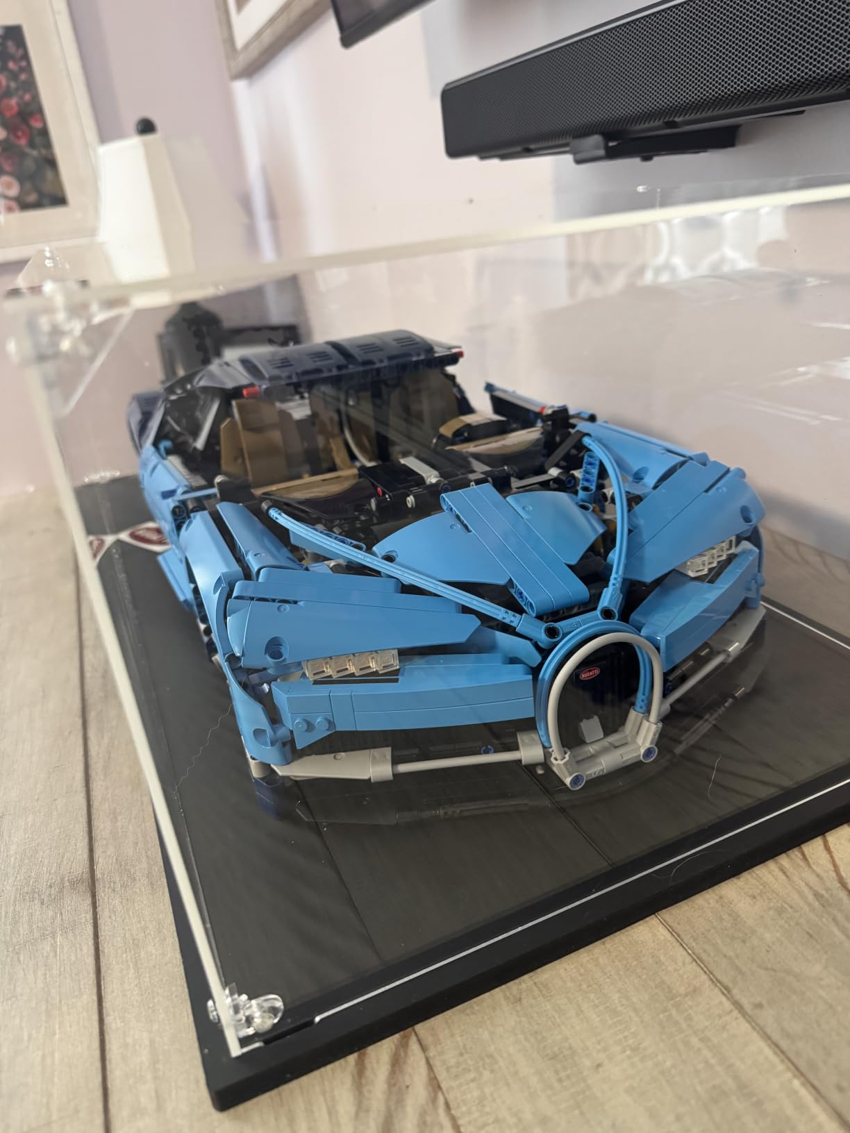 Acrylic Display Case for Lego Model Cars - Interior 24x2x8 inches | 3MM Thick, Solid Wooden Base, Fit for 42143 42115 42083 42096 42056 76139, Dustproof Clear Display Box Showcase customer photo 2