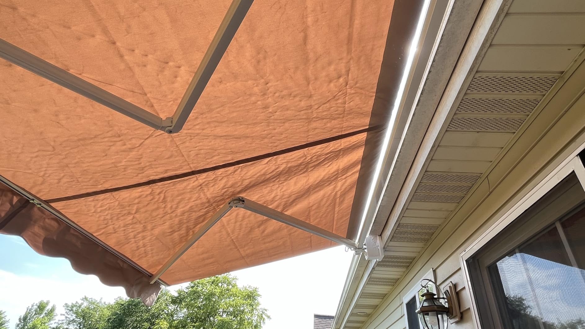 AECOJOY Retractable Awning, 13' x 10' Awnings for Outside, Beige | Retractable Awnings for Patio, Sunsetter Awning Canopy Cover Outdoor Deck Porch Awnings with Manual Crank Handle for Backyard customer photo 1