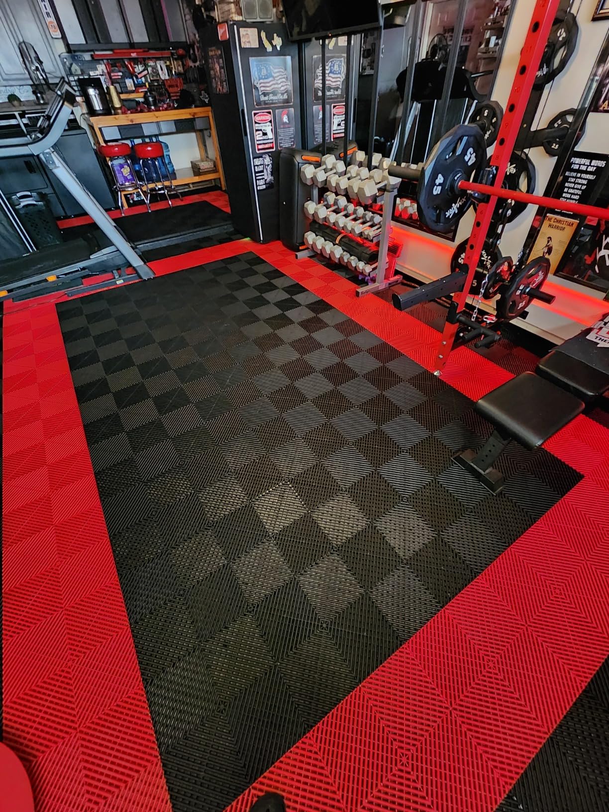 Swisstrax Ribtrax PRO Interlocking Garage Floor Tiles, 15.75 x 15.75-Inch, Pearl Grey, 24 Piece Set | Interlocking 15.75