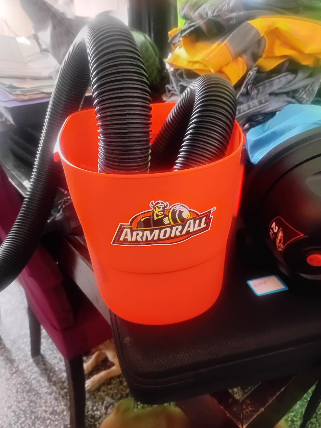 Armor All AA155 1.5-Gallon 2 Peak HP Portable Wet/Dry Vacuum, Orange customer photo 1