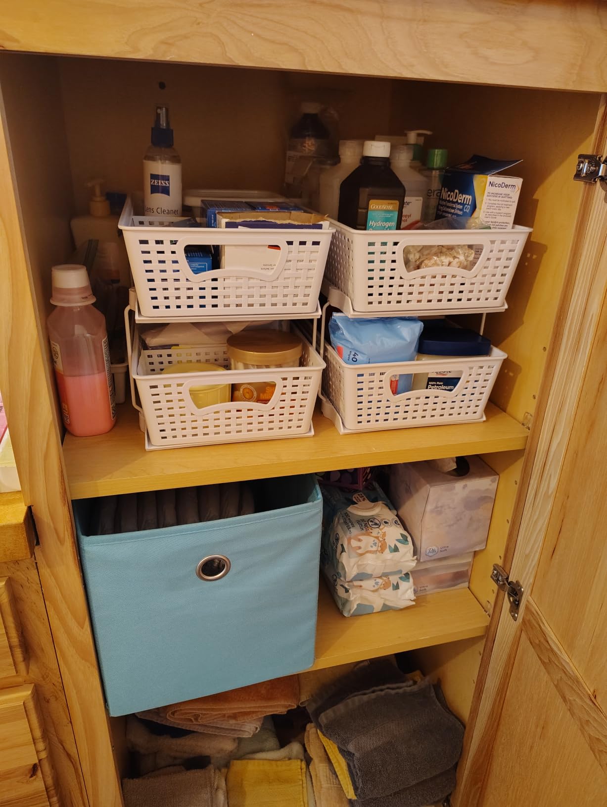 Simple Houseware 2 Tier Pull-Out Sliding Drawer Under Sink Storage, Clear | Great for Kitchen Bathroom Tray Shelf Organizer customer photo 1