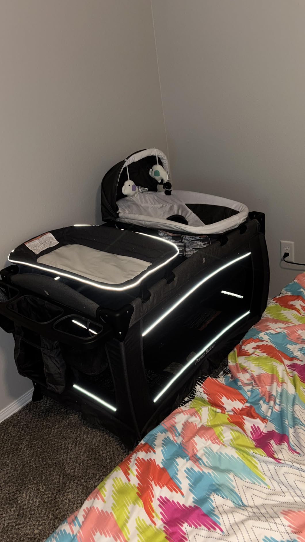 Pamo Babe Pack and Play 4-in-1 Baby Playard with Bassinet & Changing Table, Foldable Portable Playpen with Mattress customer photo 1