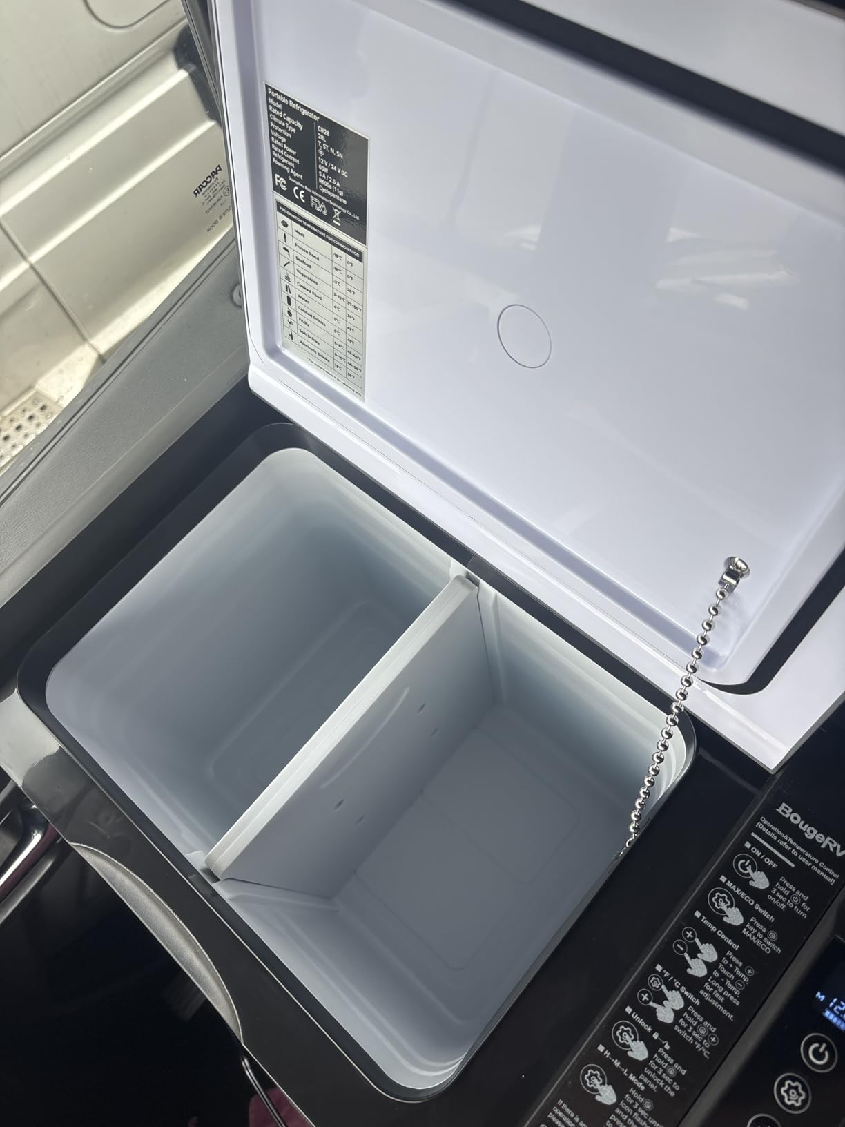 BougeRV 12v Refrigerator 30 Quart, -8℉~50℉ Portable Freezer for Car, Black | No Ice Needed, Use as Fridge or Freezer, Fast 15-Min Cool to 32°F, 12/24V DC, 110V AC, Electric Cooler for Camping, Road Trip customer photo 2