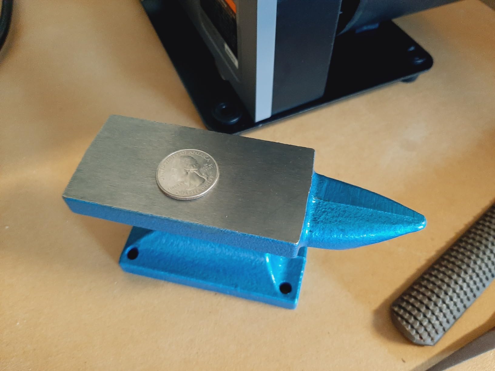 HimaPro Single Horn Anvil for Blacksmith Blue - Cast Iron Anvil- A Wonderful Tool for Blacksmithing and Metal Stamping (55 LBS) customer photo 2