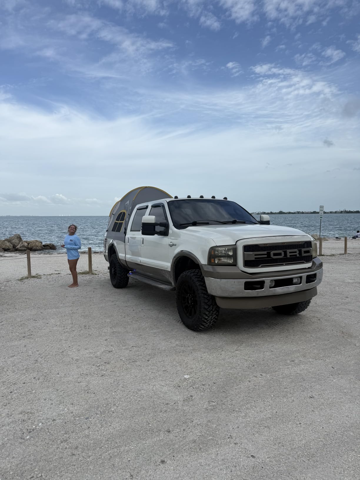 GoHimal Pickup Truck Bed Tent, 6.5FT Truck Tent for Camping (Gray) | Portable, Double Layer, Waterproof PU2000mm customer photo 2