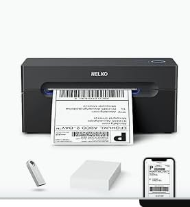 Nelko Bluetooth Thermal Shipping Label Printer, 4x6 Thermal Label Printer | Quick Setup, Fast Speed, Crisp Print Quality, Compatible with iPhone, Android, Windows&Mac, Work with Amazon Shopify Etsy UPS customer photo 1
