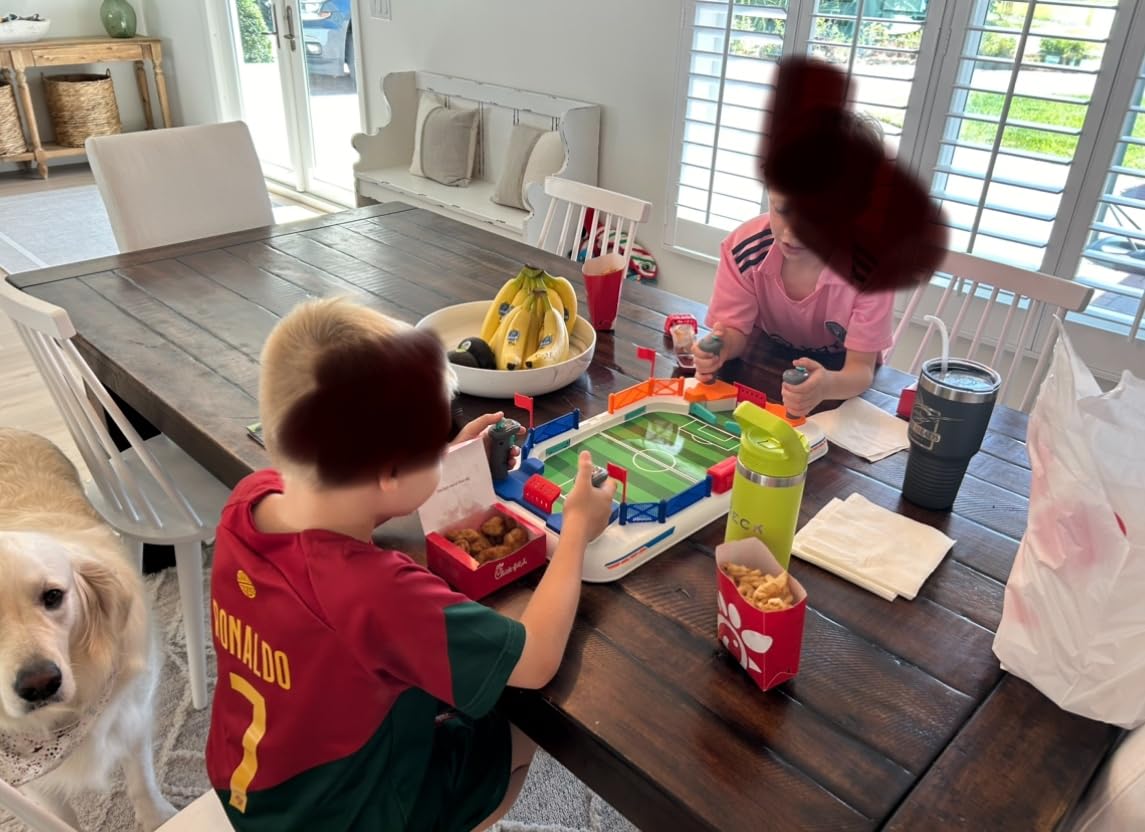 COUOMOXA Soccer Board Game for Kids: Mini Foosball Table Game - Interaction Soccer Toys for 3 4 5 6 7 8-12 Year Old Indoor Family Playroom Party - Perfect Birthday Sports Gift for Boys Girls customer photo 1
