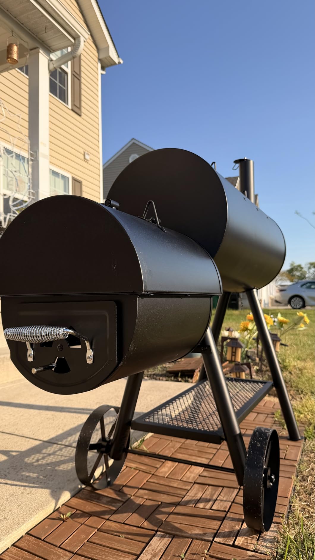 Sophia & William Charcoal Grills with Smoker Large 941 SQ.IN. Cooking Area | Outdoor Barrel Offset Smoker Grills Heavy-Duty, Barbecue Grill & Smoker Combo customer photo 1