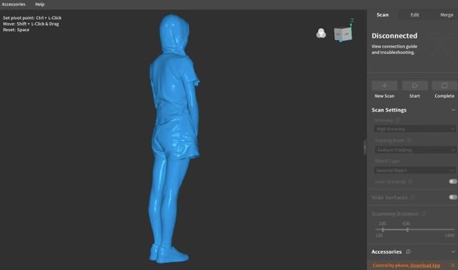 Revopoint RANGE Handheld 3D Scanner for 3D Printing, 3D Model Scanner with Full Color 3D Scanning up to 18fps Scanning Speed, Support Body and Face Scan and Car Autoparts - Standard Edition customer photo 1