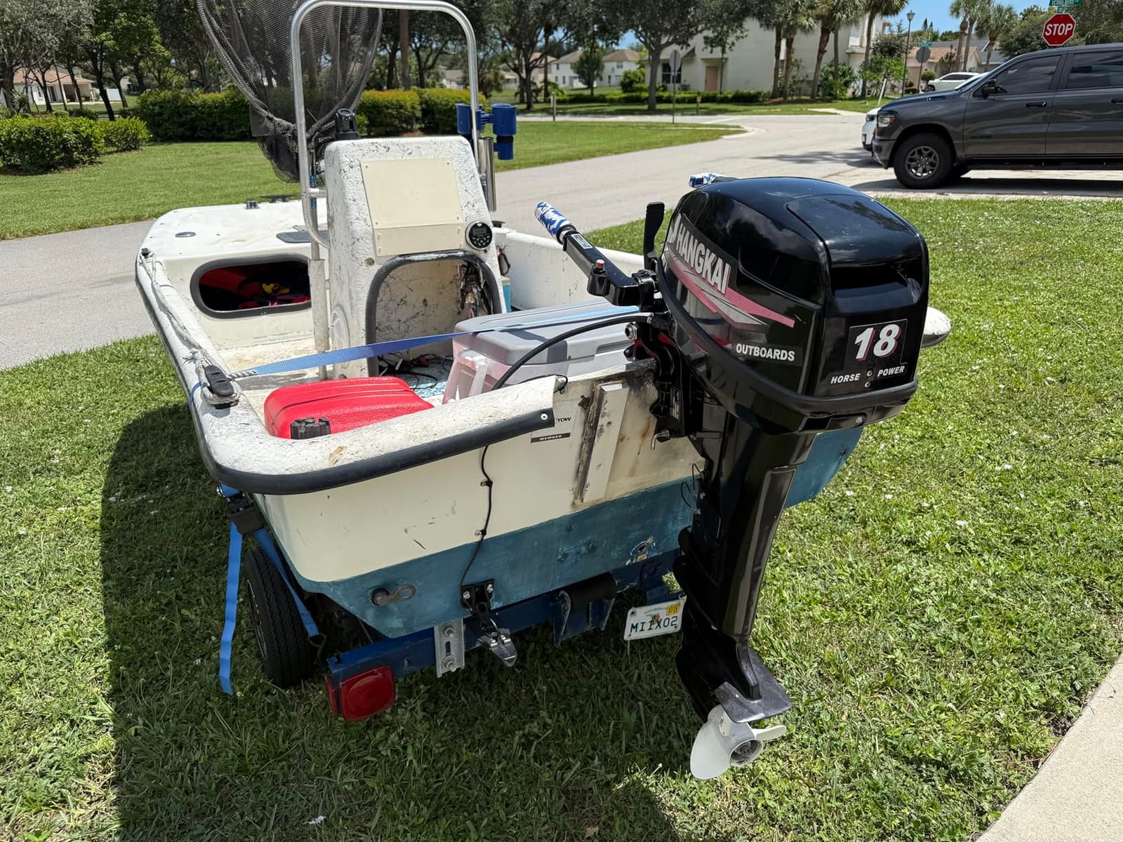2 Stroke 18HP Outboard Motor, Long Shaft Outboard Motor Boat Engine, 246CC Heavy Duty Fishing Boat Marine Engine with CDI Ignition System Water Cooling System - Long Shaft customer photo 2