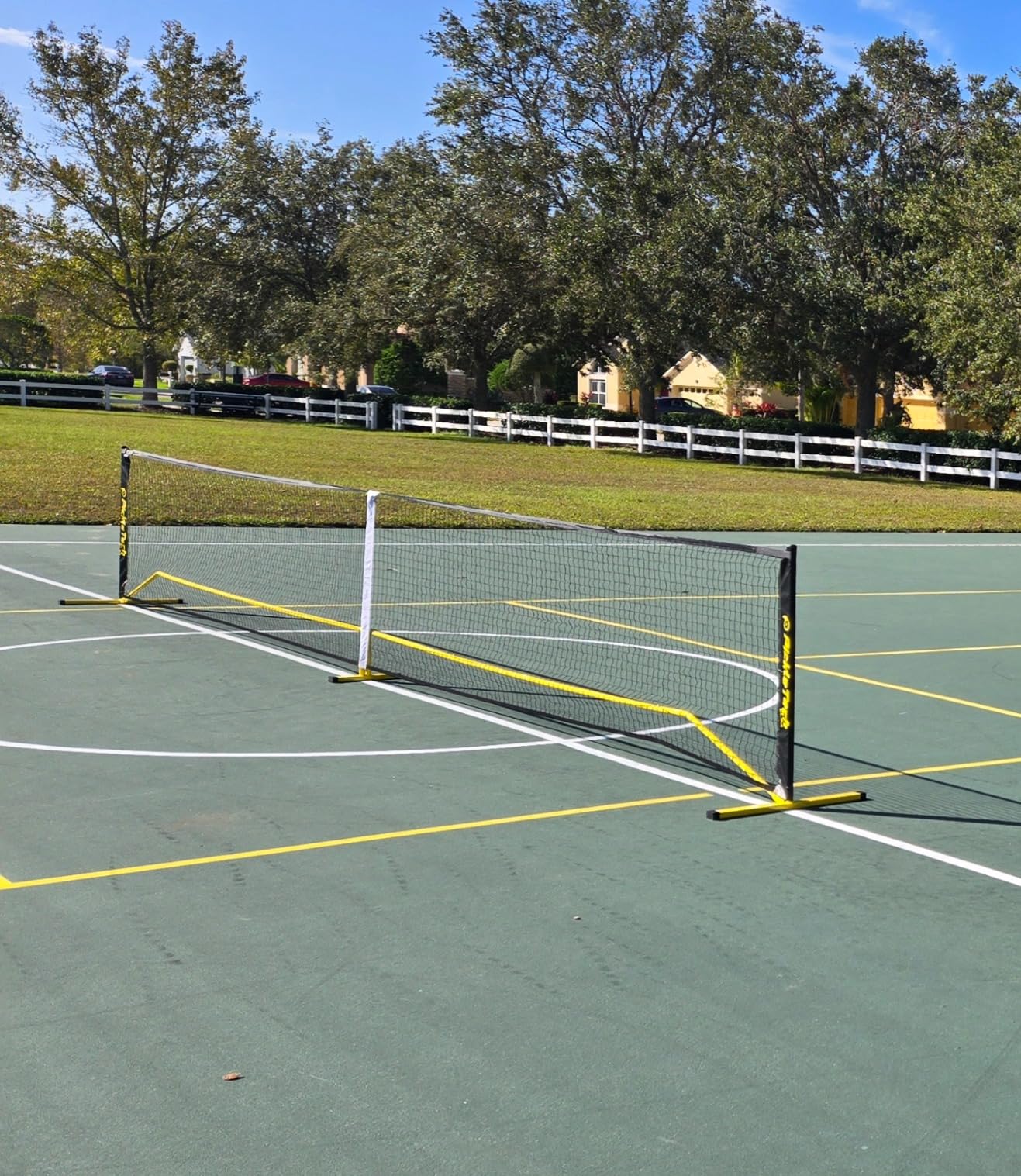 PICKLETECH 4.0 Slim Version Portable Pickleball Nets Outdoor Game 22 FT Pickleball Net - USAPA Regulation Size - Pickle Ball Net System with Carrying Bag for Driveway customer photo 1