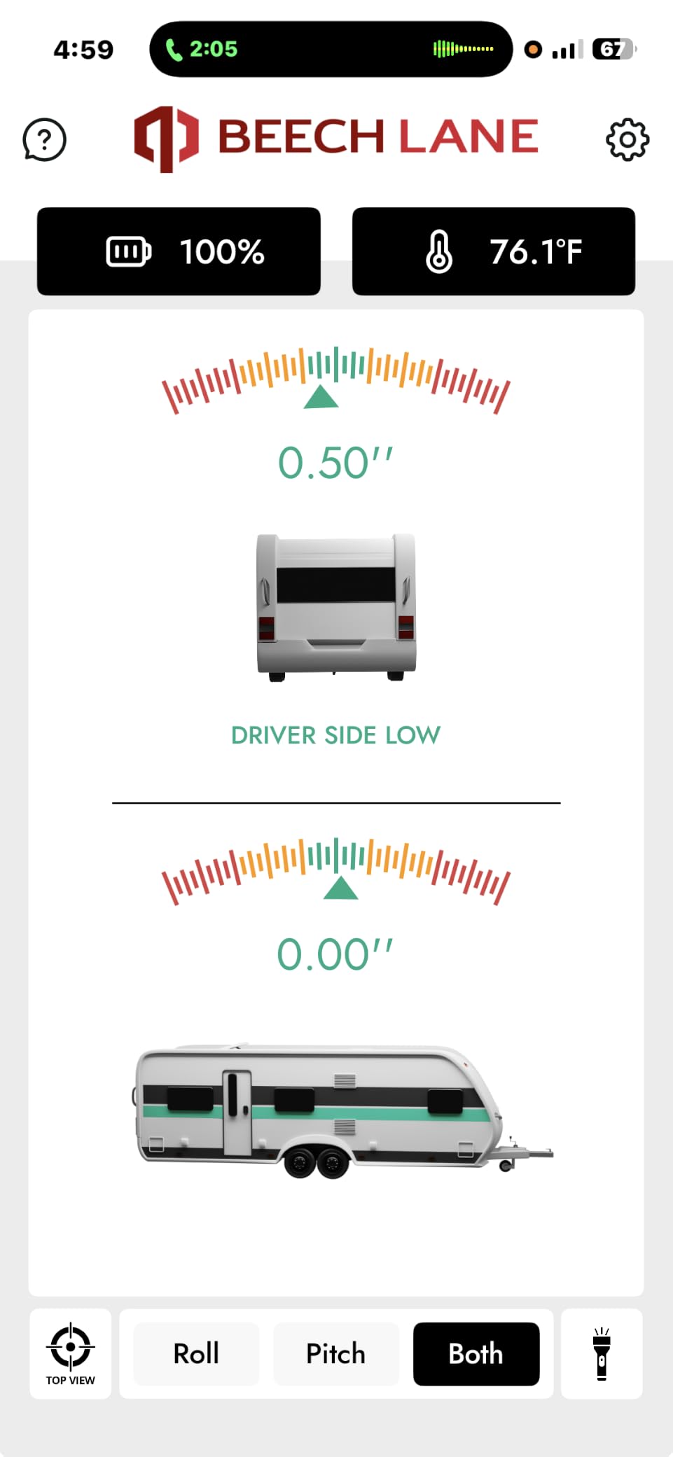 Beech Lane Wireless RV Leveling System, Made in the USA, User-Friendly Phone App With Real-Time Precise Leveling Measurements customer photo 1