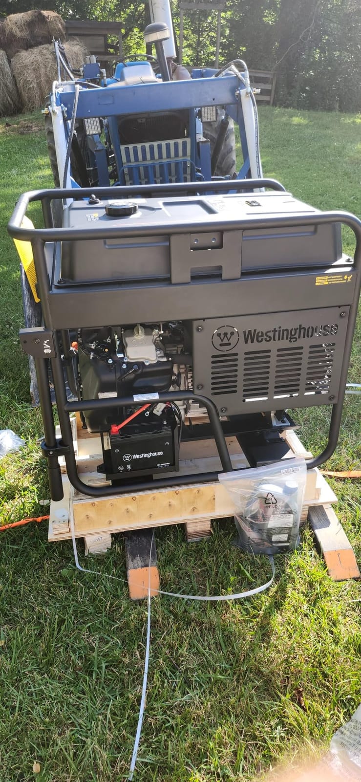 Westinghouse 28000 Peak Watt Home Backup Portable Generator, Remote Electric Start with Auto Choke, Transfer Switch Ready 30A & 50A Outlets, Gas Powered, CO Sensor, Blue customer photo 1