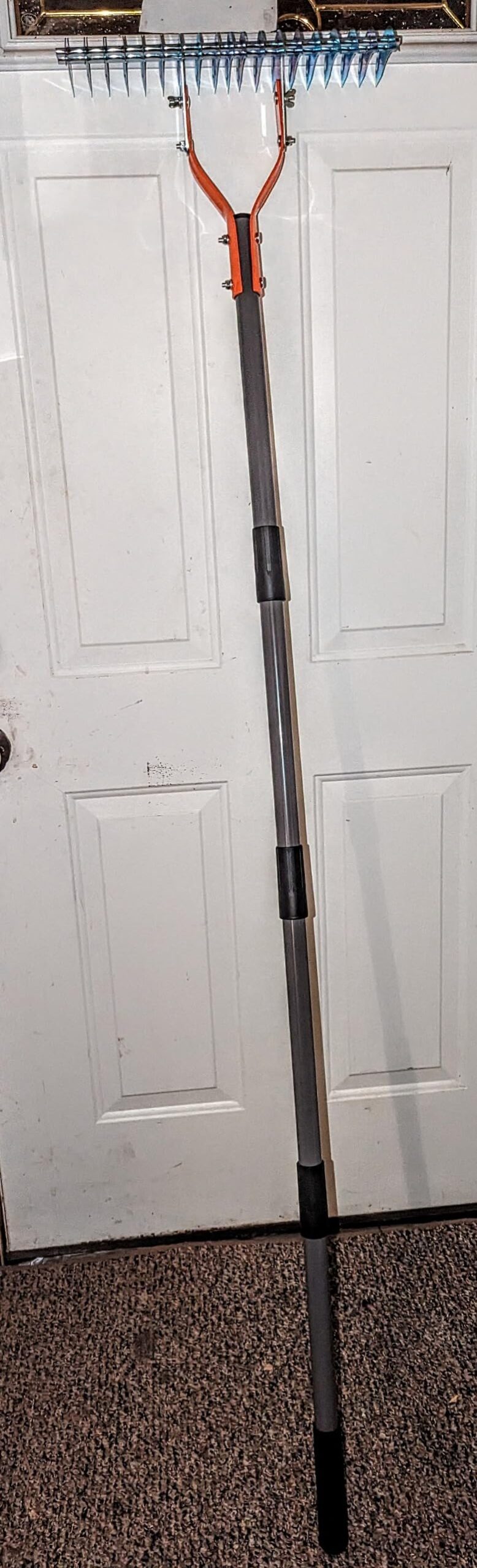 Thatch Rake for Lawn with Adjustable Handle Heavy Duty Steel Lawn Rake customer photo 1
