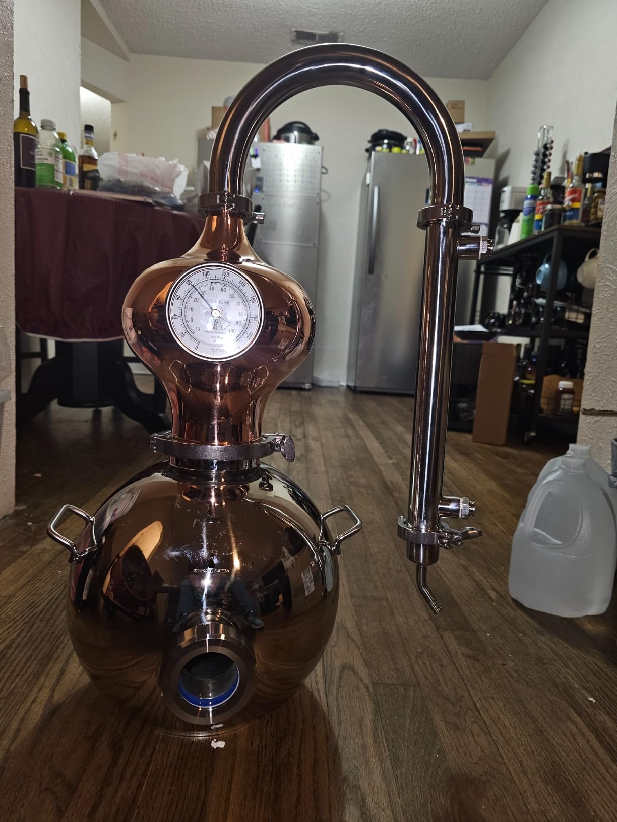 HOOLOO D15 3Gal Alcohol Still Essential Oil Distiller Wine Making Kit | Home Distilling Equipment, Stills for Distilling Moonshine, Hydrosol, Essential Oil, Copper Still, Alembic Still, Whiskey Still customer photo 2