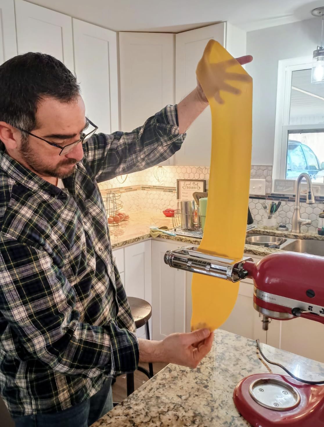 Pasta Maker Attachment for KitchenAid Mixer, 3-in-1 Metal Roller & Cutter | 3-in-1 for KitchenAid: Roller, spaghetti (2mm) & fettuccine (6mm) cutters in one sleek attachment - fresh pasta, zero clutter customer photo 2