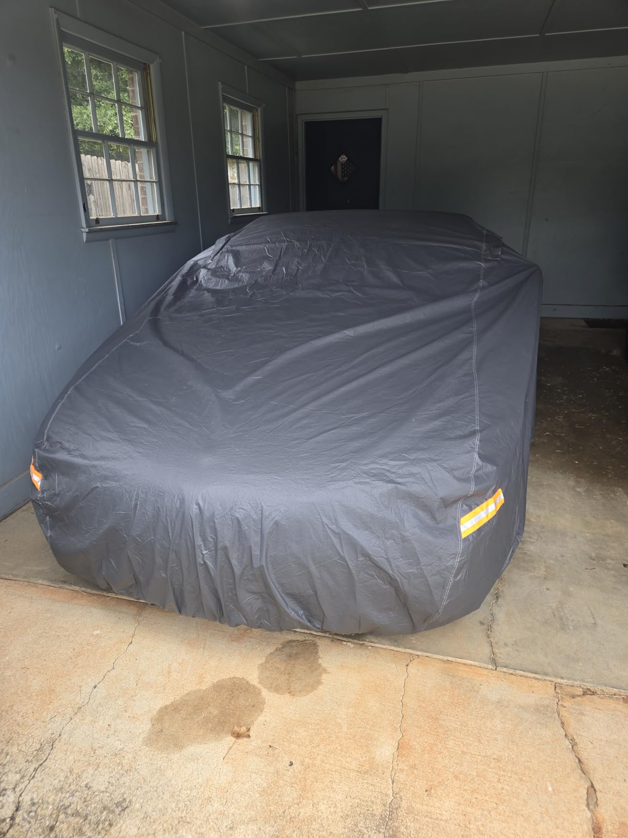 GUNHYI 16 Layers Car Cover Waterproof All Weather, Heavy Duty Full Exterior Cover Universal Fit Coupe Ford Mustang, Chevrolet Camaro/Corvette, Audi A4/A5, BMW 5 Series customer photo 2